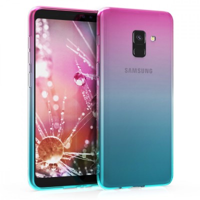 Husa pentru Samsung Galaxy A8 (2018), Silicon, Albastru, 47914.01 foto