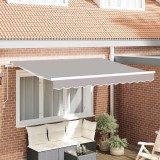 vidaXL Material de &icirc;nlocuire pentru copertină Gri deschis 330 x 195 cm 42000584