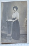 Carte poștală foto Constanța 1912 &ndash; portret doamnă Elena Preda &ndash; dedicată