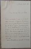 Scrisoare olografa Sigismund Chernbach, medicul sef al orasului Dorohoi, 1893