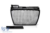 GRILA VOPSITA NEAGRA TIP RS POTRIVITA PENTRU AUDI A4 B7 SEDAN, AVANT 2004-2008 CU BUMPER STANDARD Performance AutoTuning