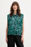 adidas vestă Animal Print 3-Stripes culoarea verde, de tranziție, JV6958