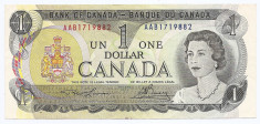 Canada 1 Dollar 1973 - signatures: Lawson &amp;amp; Bouey, AAB 1719882, P-85a foto