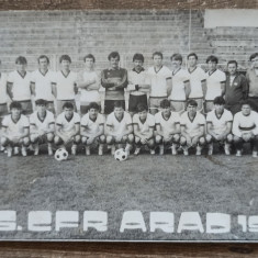 Fotografie originala cu echipa de fotbal AS CFR Arad 1986