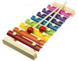 Xilofon pentru copii, Onore, multicolor, ABS si lemn, 23 x 12 cm