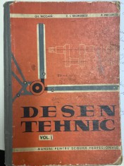 Desen tehnic - Gh. Nicoara C. I. Georgescu, 1969, manual pentru scoli profesionale vol. 1