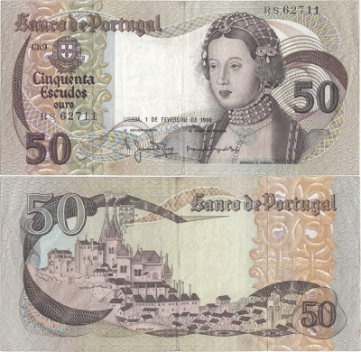 1980 (1 II), 50 escudos (P-174b.9) - Portugalia foto