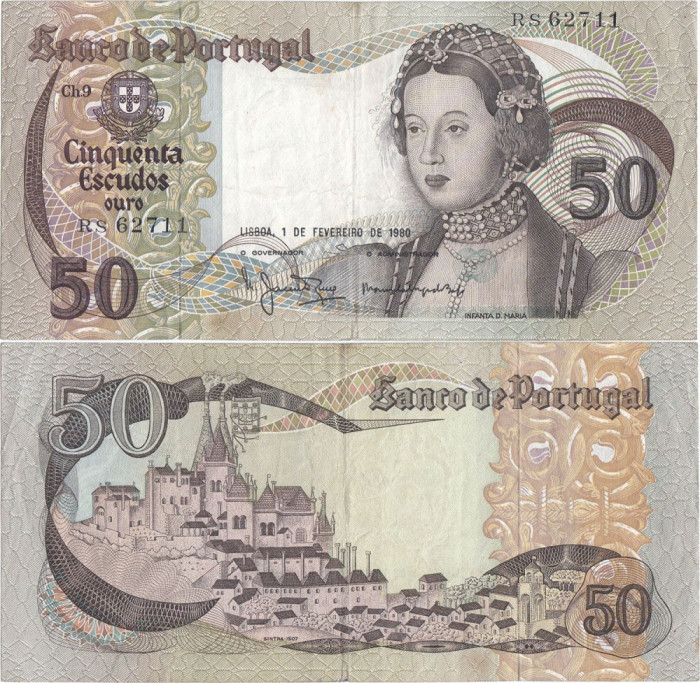 1980 (1 II), 50 escudos (P-174b.9) - Portugalia