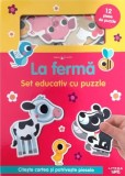 Bebe &icirc;nvață. La fermă. Set educativ cu puzzle - ***