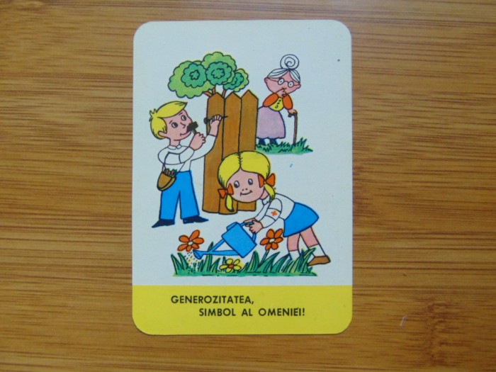 Calendar de buzunar - Societatea Crucea Rosie R.S.R anul 1980