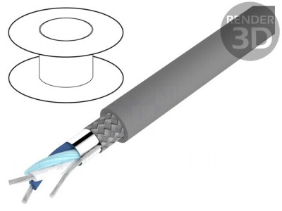 Cablu Alpha Essential PVC Gri 300V 1x2x24AWG foto