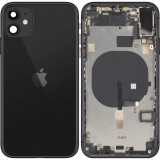 Capac Baterie Apple iPhone 11, Cu Carcasa Mijloc, Negru, Swap