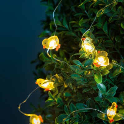 sir de lumina LED - model puisori de gaina - 2 m - 20 LED - 2 x AA foto