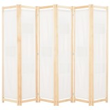 Cumpara ieftin Paravan camera, 6 panouri, crem, 240x170 x4 cm, material textil