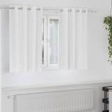 Perdele cu perdele 2 pcs Alb pur 140 x 140 cm Poliester