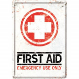 Placa metalica - First Aid - 10x14 cm