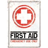 Placa metalica - First Aid - 10x14 cm