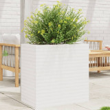 Jardiniera de gradina, alb, 70x40x68,5 cm, lemn masiv de pin GartenMobel Dekor, vidaXL