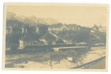 2768 - SINAIA, Prahova, Train in the Railway Station, Romania - old postcard, real Photo - used - 1917