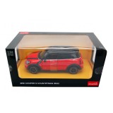 Masinuta Metal Mini Cooper Rastar, Scara 1:24, Rosu, 3 ani+