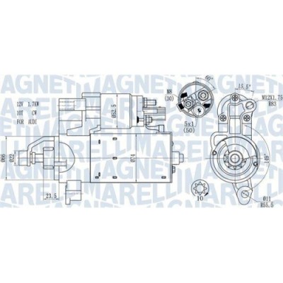 Electromotor Audi A4 B8 (8k2) 08.07-06.17, A5 (8t3) 06.07-01.17, A5 (8f) 02.09-01.17, A6 C7 (4g2 4gc) 11.10-09.18, A6 C7 Avant (4g5 4gd) 05.11-09.18, foto