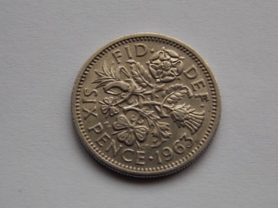 SIX PENCE 1963 GBR foto
