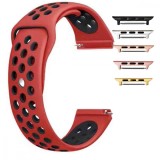 Cumpara ieftin Curea silicon compatibila Apple Watch 9|8|7|6|5|4|3|2|1 Series, 49mm|45mm|44mm|42mm, Rosu/Negru