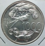 (A391) MONEDA DIN ARGINT ITALIA - 1000 LIRE 1994, PROTECTIA FAUNEI SALBATICE, Europa