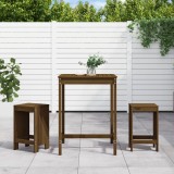 Set mobilier de bar, 3 piese, maro miere, lemn masiv de pin GartenMobel Dekor, vidaXL