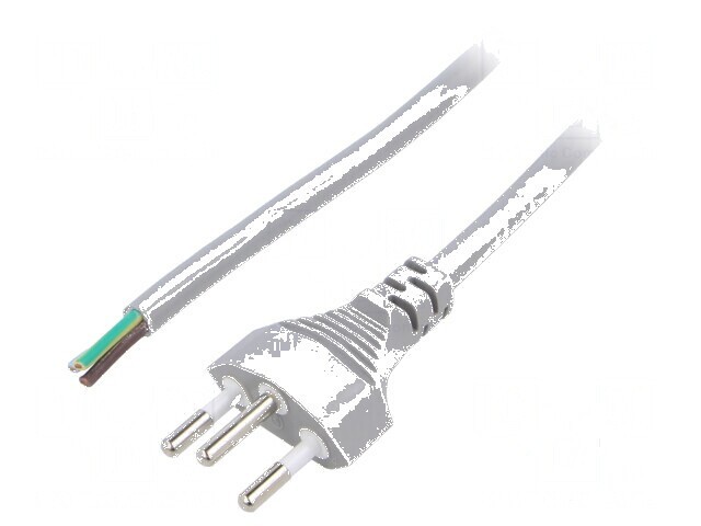 Cablu 3x1mm&sup2; SEV-1011 J mufă PVC 1,8m gri 10A 250V