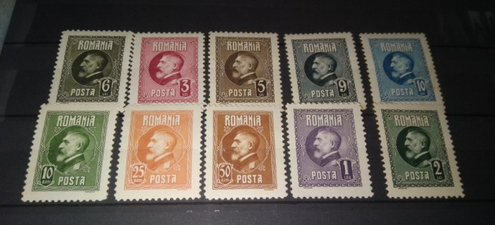 TIMBRE ROMANIA LP 74 1926 A 60 A ANIVERSARE A REGELUI FERDINAND MH