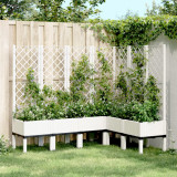 Jardiniera de gradina cu spalier, alb, 160x120x142 cm PP GartenMobel Dekor, vidaXL