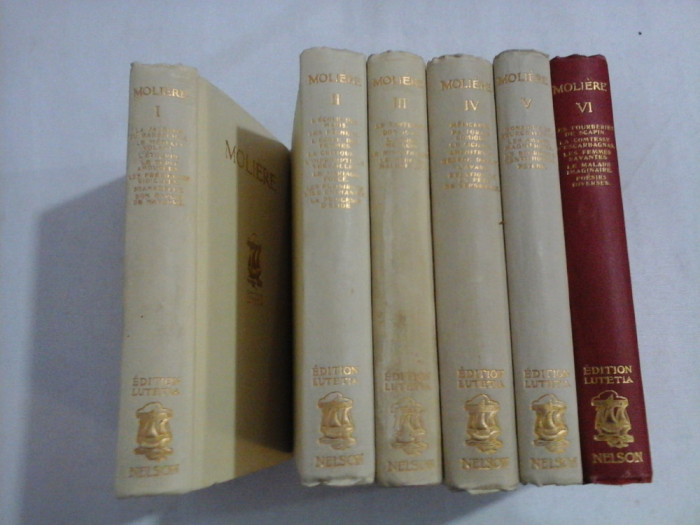 MOLIERE OEUVRES COMPLETES EN SIX VOLUMES - edition Lutetia / Nelson