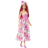 BARBIE PAPUSA BARBIE CU PARUL BLOND SI ROZ, BARBIE - Dreamtopia