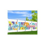 Decorare Jugendweihe, banner lung din material La mulți ani pentru decorarea petrecerii de tineret, 270 * 40 cm