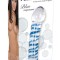 Dildo usor curbat realizat din sticla transparenta Arts Clair Bleu Glass Dildo