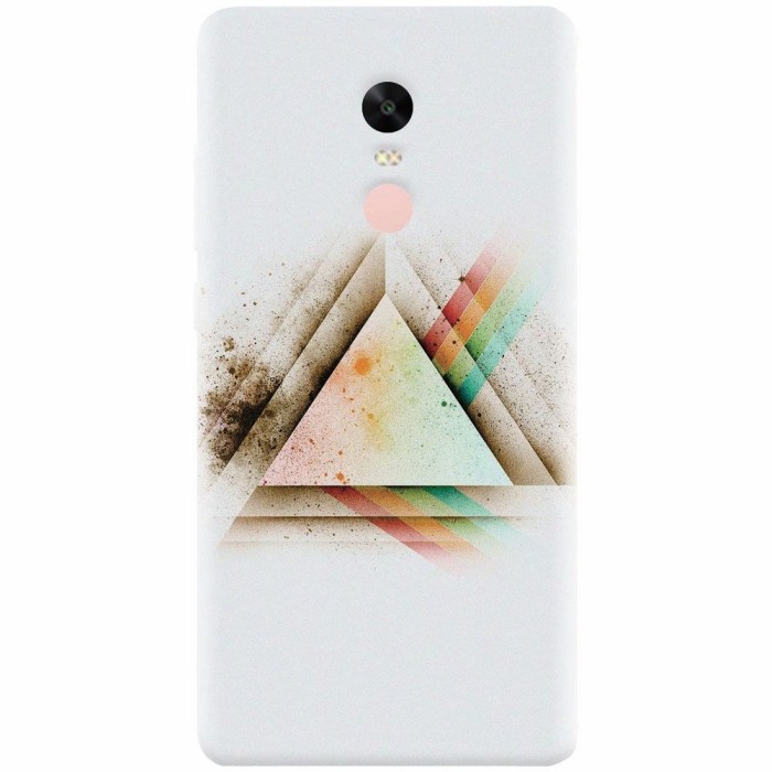 Husa silicon pentru Xiaomi Remdi Note 4X, Abstract Grunge Light Triangle