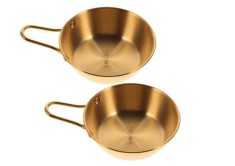 Set 2 sosiere din otel inoxidabil