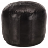 vidaXL Taburet, negru, 40x35 cm, piele naturală de capră 248131