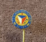 Insigna fotbal - SK SLAVIA KARLOVY VARY (CEHIA) Aniversare 50 ani 1928/1978