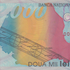 BANCNOTA de 2000 lei AN 1999 Seria 002B1244820