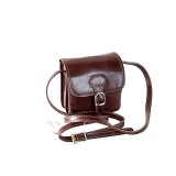 Geanta de umar, crossbody din piele naturala vachetta, coniac, P150A