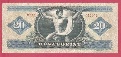 UNGARIA 20 FORINT / 1965. foto