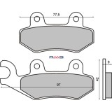 Placute frana Kymco Agility 50 07/ Malaguti Centro 160 08 MCB689 Cod Produs: MX_NEW 225100580RM