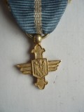 ROMANIA - MINIATURA MEDALIEI VIRTUTEA AERONAUTICA, 1932, CAROL II, RARA, IM1.195