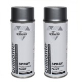 Cumpara ieftin Pachet 2 x Vopsea Spray Brilliante Argintiu RAL 9006 400 ml