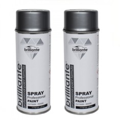 Pachet 2 x Vopsea Spray Brilliante Argintiu RAL 9006 400 ml