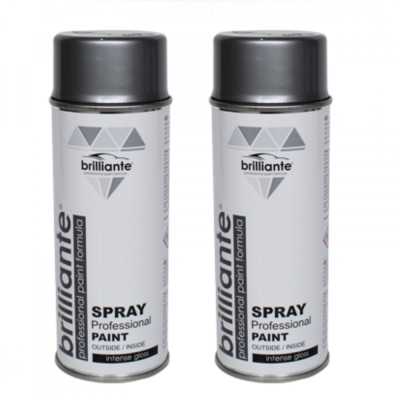 Pachet 2 x Vopsea Spray Brilliante Argintiu RAL 9006 400 ml foto