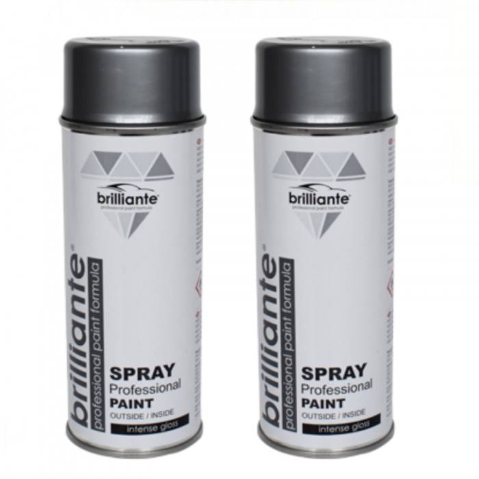 Pachet 2 x Vopsea Spray Brilliante Argintiu RAL 9006 400 ml