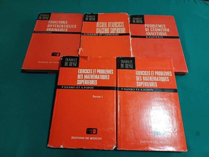LOT 5 CĂRȚI MATEMATICĂ TRADUSE DIN LIMBA RUSĂ * DIFERITE TITLURI, AUTORI * 38